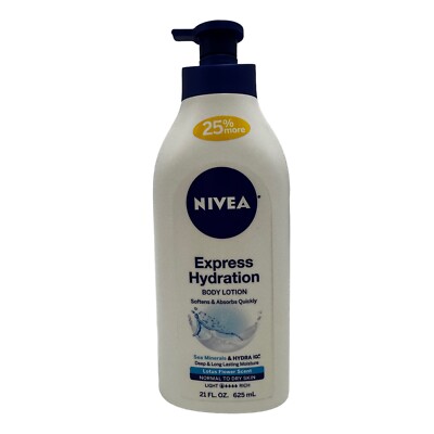 Nivea Express Hydration Body Lotion 21 oz Lotus Flower Scent Discontinued RARE
