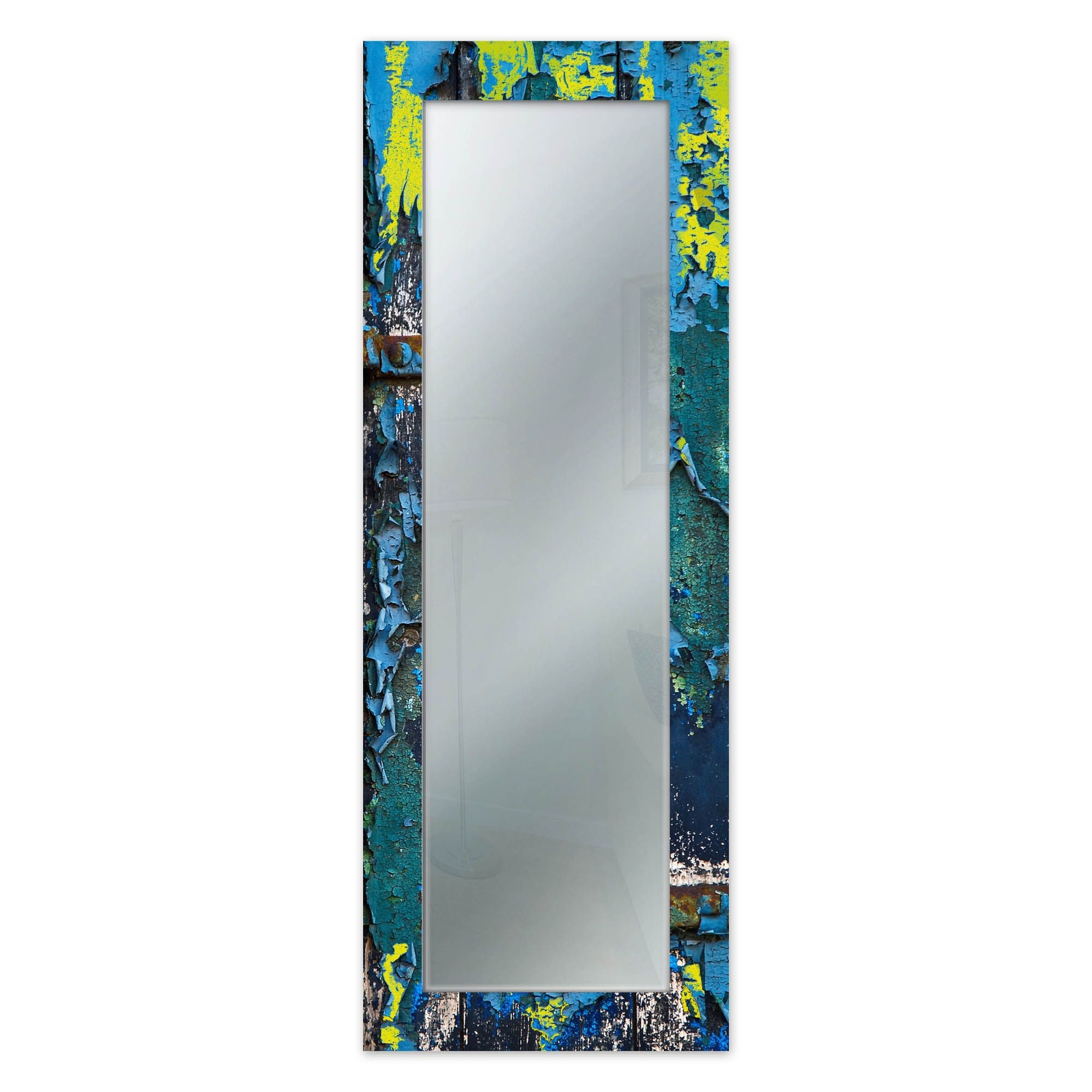 Specchio Moderno 44x127 Old Wood Color - Specchiera Design per Ingresso