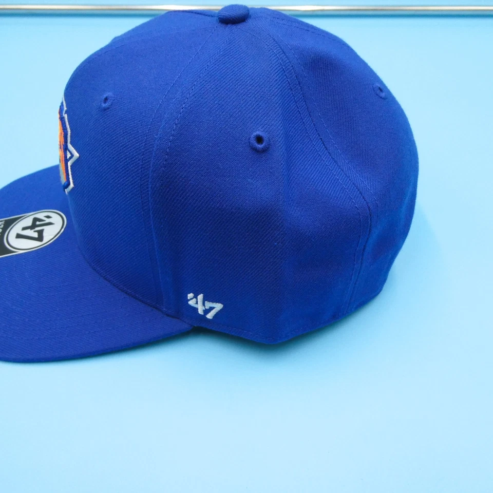 '47 Brand New York Knicks Sombrero Para Hombres Gorra Snapback Capitán Baloncesto NBA Azul Nuevo Foto 4 de 4