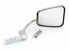Halcyon 820 Bar End Mirror for Motorcycles, Stainless Steel Rectangular - Convex