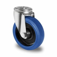 Bluewheels Transportrollen 100 Mm Vollgummi Rad Rolle Schwerlastrollen Lenkrolle