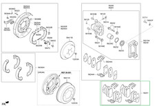 Bremsbeläge hinten für Hyundai H-1, ix55 583023JA50
