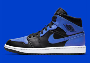 NEW 2020 Nike Air Jordan 1 Mid Hyper Royal (Blue Black) Men's 7.5 