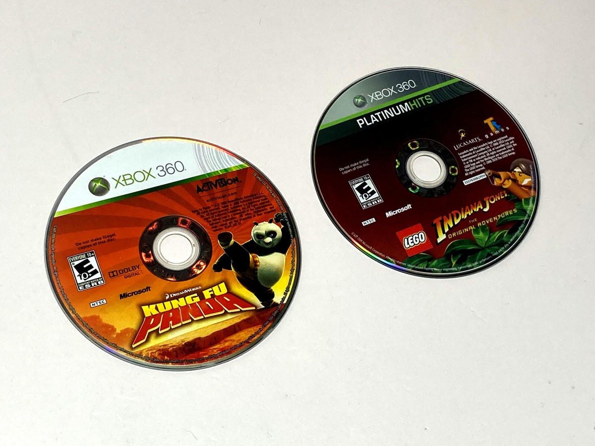 LEGO Indiana Jones & Kung Fu Panda Combo Xbox 360 Disc Only Tested