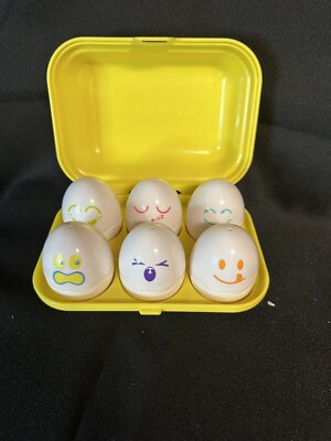 Tomy Hide & Squeak Eggs Shape Sorter Set Play Egg Carton Activity Toy 1993 