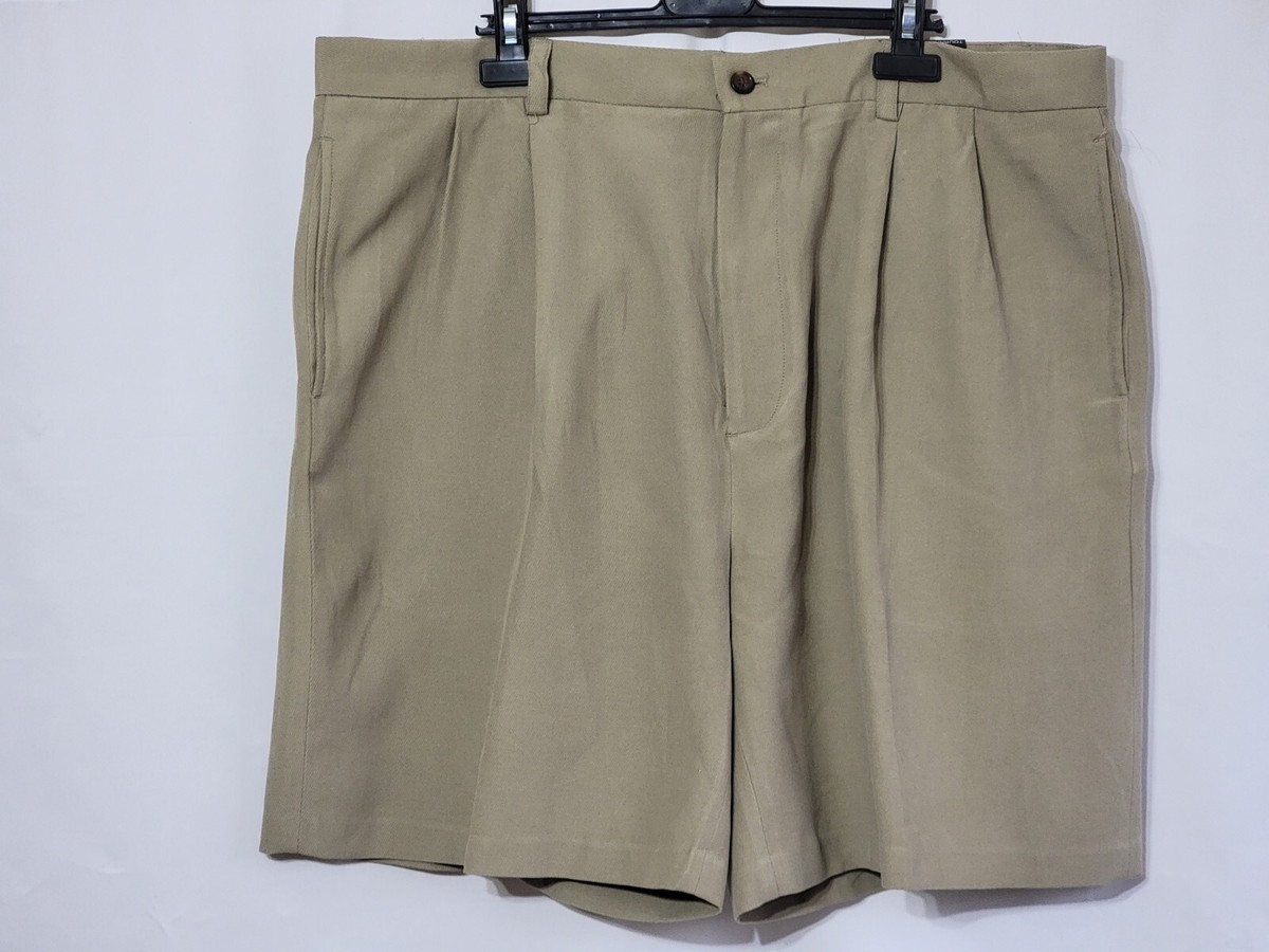 NWTS MEN'S ARROW TOURNAMENT GOLF SHORTS SIZE 40 KHAKI TAN PLEATED