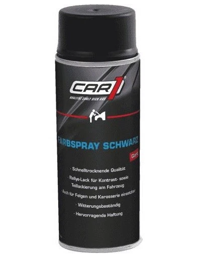 3 x 400ml CAR1 Farbspray SCHWARZ GLÄNZEND Autolack Spraydose - CO 3601 - Bild 2 von 2