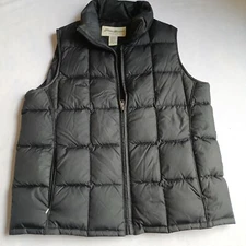 Eddie Bauer Vest Womens Medium Down Filled Quilted Puffer Insulated Outdoor