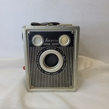 Vtg 1940s Ansco Shur Shot 120 mm Film Box Camera Binghamton NY Untested Art Deco