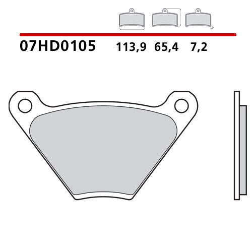 Paire Plaquette de Frein Arrière BREMBO Harley Davidson FXS 1200 78>79 - Photo 1/9