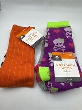Lot Of 3 Pair Halloween Knee High Socks Women BRAND NEW Target