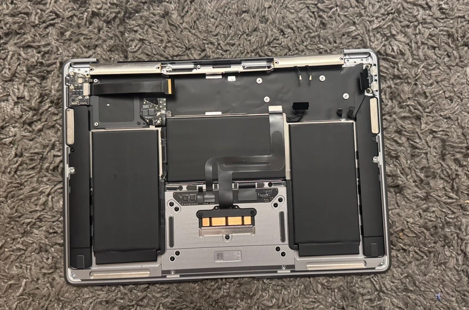 Teclado táctil con reposamanos y reposamanos para MacBook Air M1 A2337 2020 OEM. GRIS Foto 3 de 4