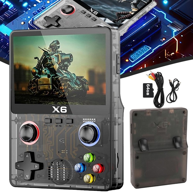 Retro Handheld Games Console 64GB Built-in 6000 Games 3.5-Inch Screen Portable