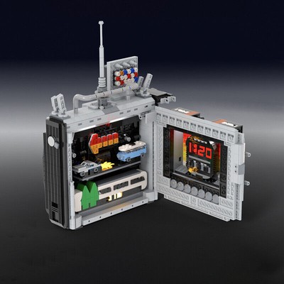 Time Travel Car MOC-163490 Building Blocks Set, Remote Control Model Bricks Toy