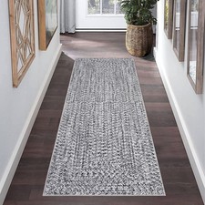 Modern Braided Print Area Rug Machine Washable Rug Stain Resistant Indoor Carpet