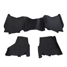 All Weather Floor Mats For Dodge Ram 1500 Quad Cab 2012-2018 Black Anti-slip Tpe