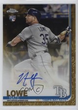 2019 Topps Chrome Update Target Gold Refractor 25/50 Nate Lowe #CUA-NLO Auto i4v