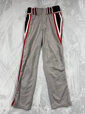 Boombah Baseball Pants Men’s W36 X Long Gray Red Black Side Panel Pro Style