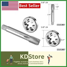 Durable Tap and Die Set, 5/8 x 24 UNEF - Ideal for Various Metal Types