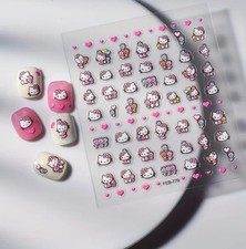 Sanrio Hello Kitty Nail Stickers - Waterproof, Easy to Apply, Matte Finish