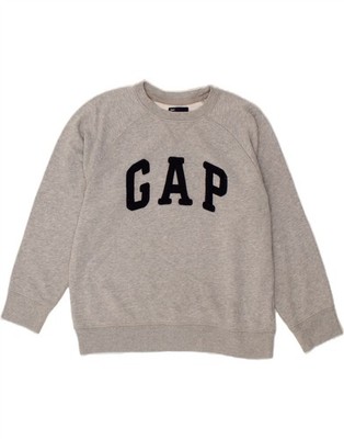 GAP Jungen Grafik Sweatshirt Pullover 12-13 Jahre Grau Baumwolle LZ10
