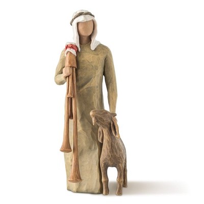 Willow Tree Zampognaro (Shepherd with Bagpipe), A Shepherd's 5 x 5.5, Natural