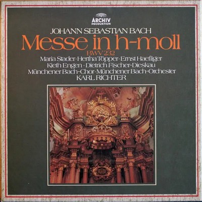 Bach Messe In H-moll (BWV 232) HARDCOVERBOX + BOOKLET NEAR MINT Vinyl LP-Box