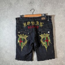 Vintage Members Property Royal Blood Baggy Hip Hop Y2K Jorts Shorts Men W38 Grey