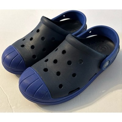 Crocs Bump It Clogs, Blue Crocs (sz. J1)