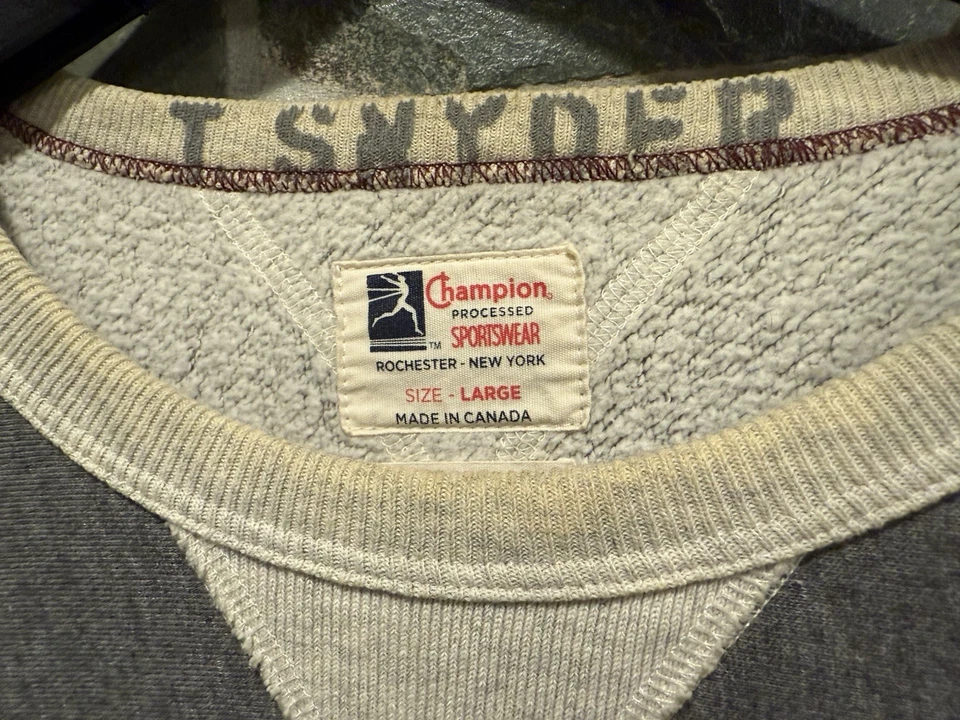 Champion Processed Sportswear Todd Snyder Sudadera Para Hombre Grande Gris Algodón 2013 Foto 3 de 4