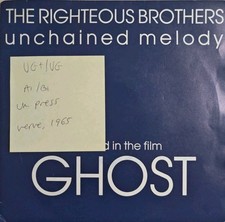 Righteous Brothers Unchained Melody Vinyl Record 7" VG+/VG PO101 1990