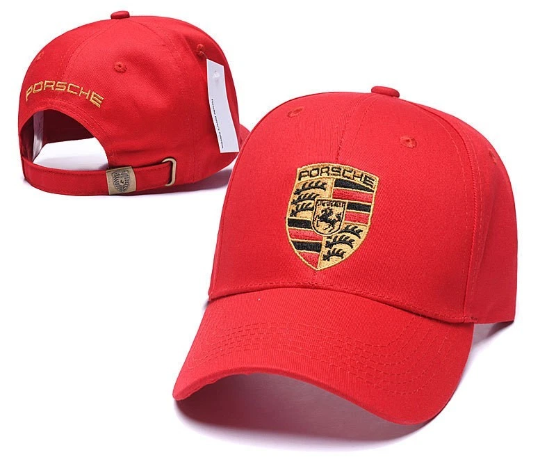 Porsche Embroidered Men's Casual Baseball Cap Adjustable Red Sports Hat NEW