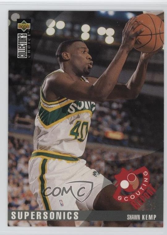 1995 Collector's Choice International German II Scouting Report Shawn Kemp qm7