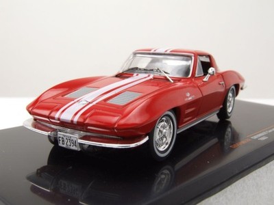 Chevrolet Corvette Stingray C2 1963 rot weiß Modellauto 1:43 ixo models