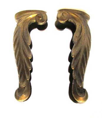 Pair Vintage Ornate Short 4'' Legs for Stool - or perhaps they're something else