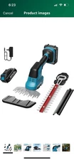 DURATECH Cordless Hedge Trimmer, 12V 2-in-1 Handheld Grass Trimmer & Hedge Shear