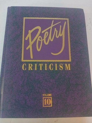 Poetry Criticism Volume 10 Kalasky Kosek 1994 Gale Research Nonfiction