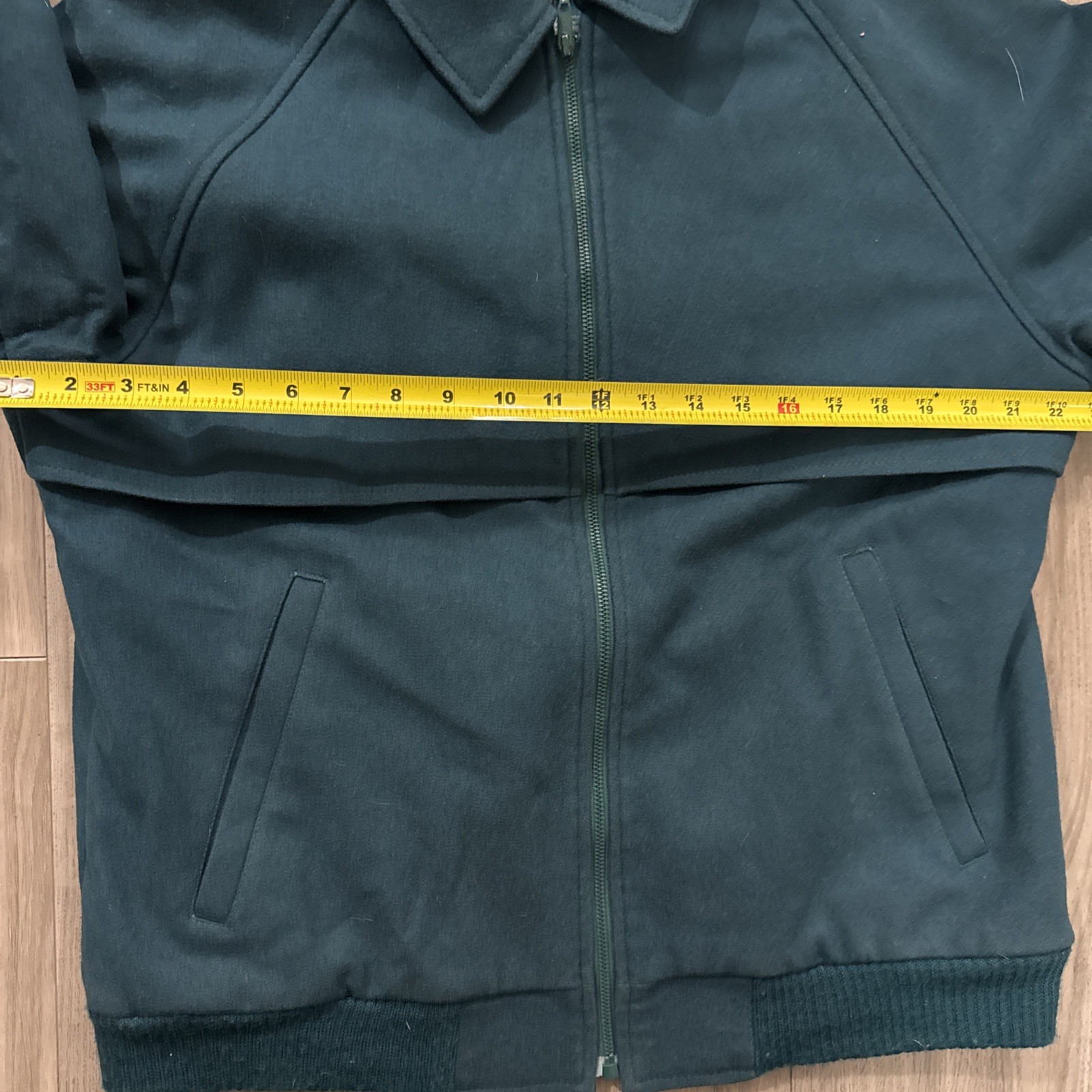 Pendleton Bomber Jacket Teal Inside Plaid Zip M P… - image 10