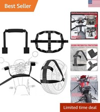 Universal Motorcycle Tie Down Straps Set Handlebar And Rear Wheel Straps For