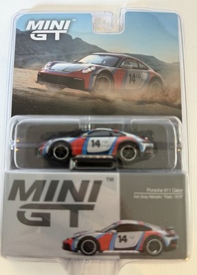 Mini GT PORSCHE 911 DAKAR #964. NIB UNOPENED PLASTIC CASE. Ice Grey Metallic 