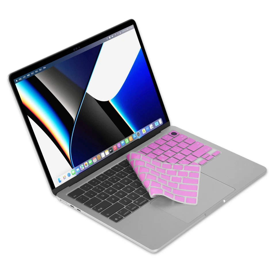 XSKN Pink Hebrew Keyboard Cover for 2021-2025 Macbook Pro 14.2/Macbook Pro 16.2 - Image 4 of 4