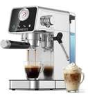 Espresso Machine 20 Bar, Compact Espresso Machine with Milk Frother, Stainless S