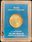 1922 Uncirculated Peace Dollar In Capital Holder