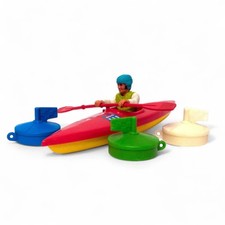 Fisher-Price Adventure People - #355 White Water Kayak - 1977 Complete Loose