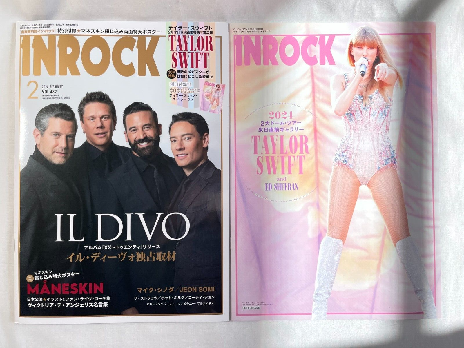 INROCK February 2024 Japanese Music Magazine Il Divo Maneskin Taylor Swift