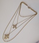 Vintage Maltese Cross Extra Long Multi Strand Rhinestone Necklace 31 Inches — photo 5