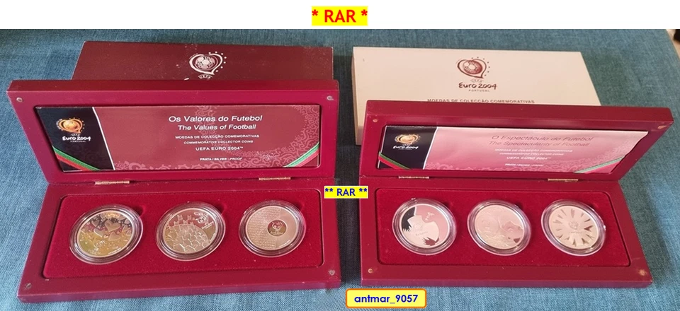 Portugal - LOT = 3 x 8 Euro 2003 + 3 x 8 Euro 2004 -* BE *- UEFA Euro -* Proof * - Photo 1/3