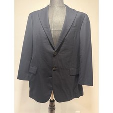 Hickey Freeman Wool & Cashmere Men's Suit Jacket Navy Blue Size 43 Reg JL