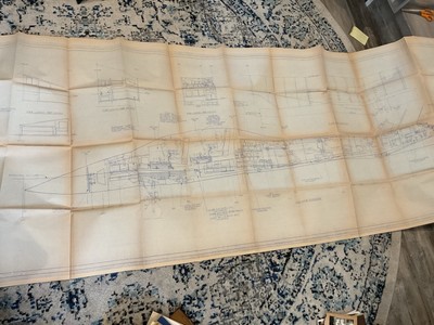 ORIG REPUBLIC AVIATION FACTORY F-15 AIRCRAFT LARGE BLUEPRINT FUSELAGE 1969