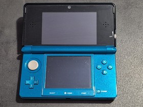 Nintendo 3DS Aqua Blue Console (CTR-001 USA) w/Box - No Charger - Tested *READ
